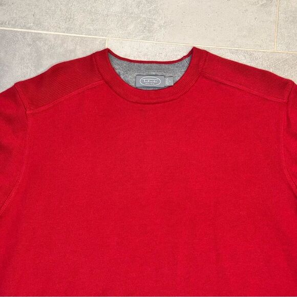 Talbots Men's Red Crew Neck Cotton Sweater Size Large - Picture 2 of 8
